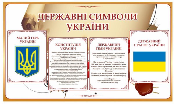 Стенд “Державні Символи України”