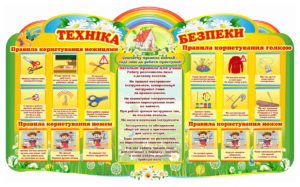 Стенд “Техніка безпеки” для дітей