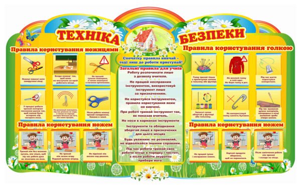 Стенд “Техніка безпеки” для дітей