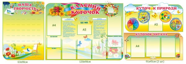 Комплект стендів “Класний куточок” оформлення класу