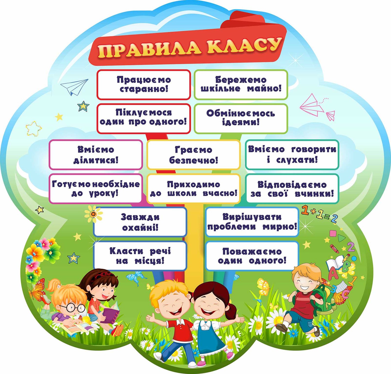 Стенд "Правила нашого класу" 🔷 Замовляйте недорого