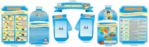 Комплект стендів на кухню “Смачного”