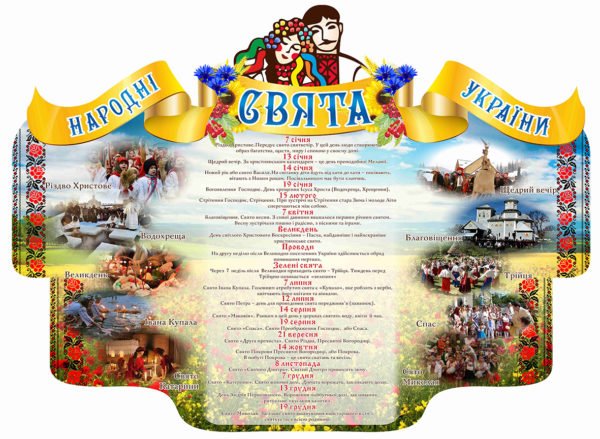 Стенд Народні свята України