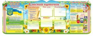 Класний куточок у вигляді зошита