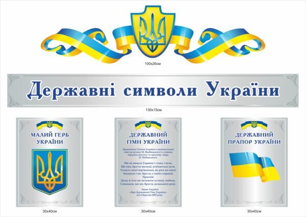 Комплект стендів “Державні символи України”