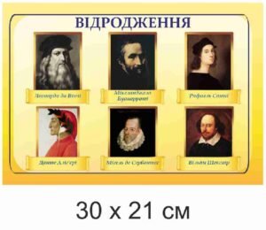 Стенд з всесвітньої історії “Відродження”