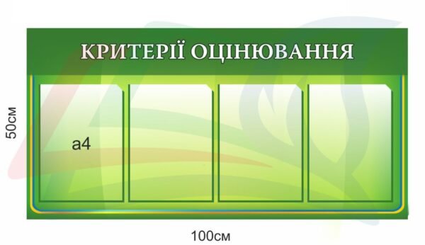 Стенд в учительську “Критерії оцінювання”