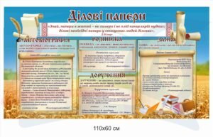 Стенд з української мови “Ділові папери”