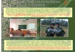 Стенд “Теоретичні та практичні заняття вартових”