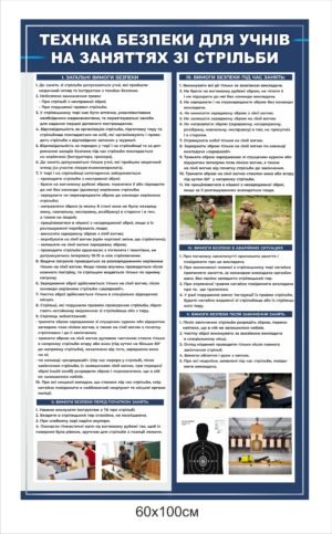 Стенд “Правила поводження під час стрільби для учнів”
