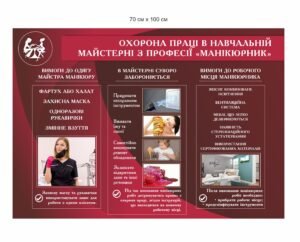 Стенд “Охорона праці майстра манікюру”